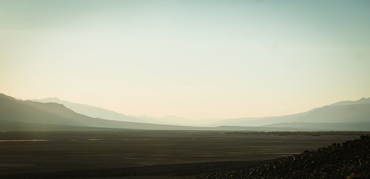 hills layered in death valley