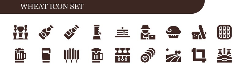 wheat icon set