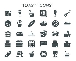 toast icon set