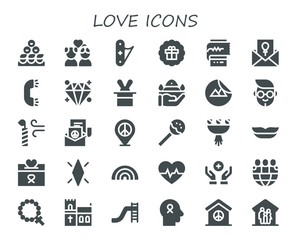 love icon set