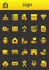 sign icon set
