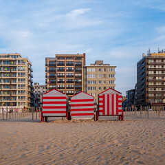 Vintage beach huts on the Belgian coast © Erik_AJV