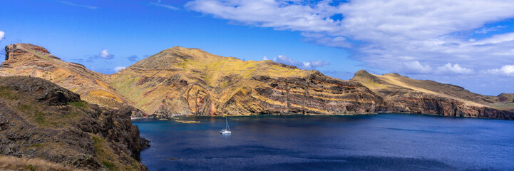 Fototapeta na wymiar View of the cliffs at Ponta de Sao Lourenco, Madeira islands, Portugal