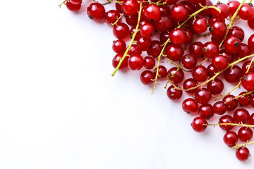 Red currant isolated on white