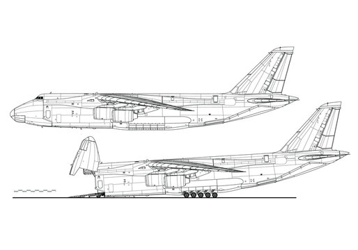 Ан 124 шасси схема