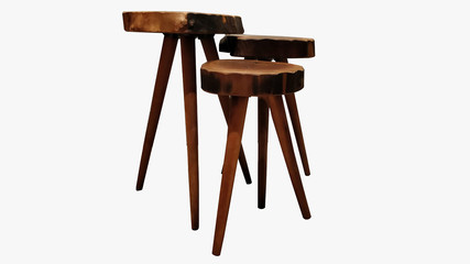 Log coffee table wood stand