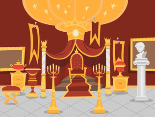 Throne room cartoon style interior