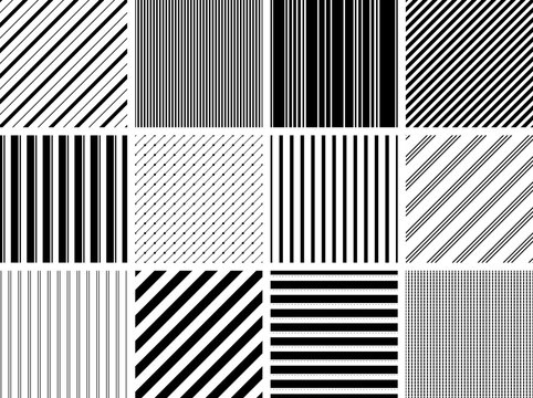 Seamless Stripe Patterns Black