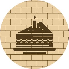 Happy birthday cake icon for your project