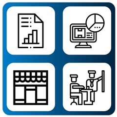 Set of analytics icons such as Analytics, Statistics, Market, Development , analytics