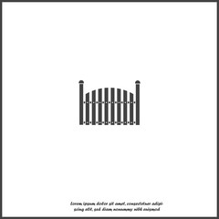 Fence vector icon on white isolated background. Layers grouped for easy editing illustration. For your design.
