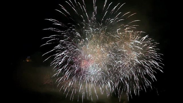 Cinemagraph effect on fireworks in Italy