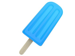 Tasty blue ice cream on a stick