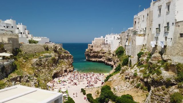 Scenic sight in Polignano a Mare, Bari Province, Apulia (Puglia), southern Italy.