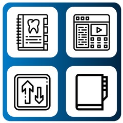 Set of memo icons such as Agenda, Description, Priority , memo