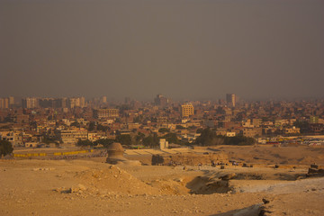 Image of the great pyramids of Giza, in Egypt.