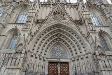 Fototapeta na wymiar The Cathedral of the Holy Cross and Saint Eulalia. Barselona.
