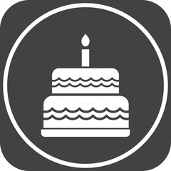  Happy birthday cake icon for your project