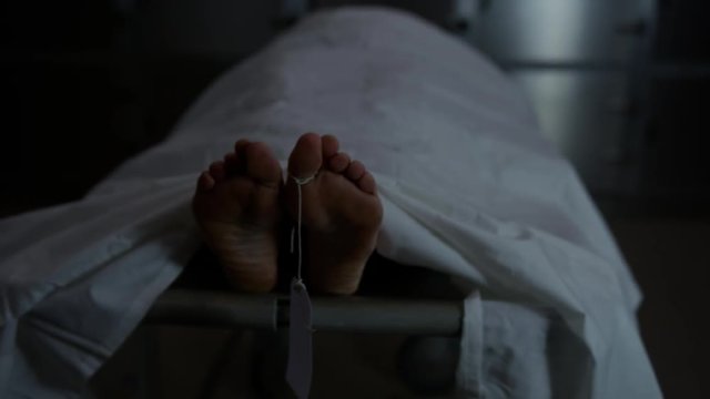 Body on a Gurney in the morgue