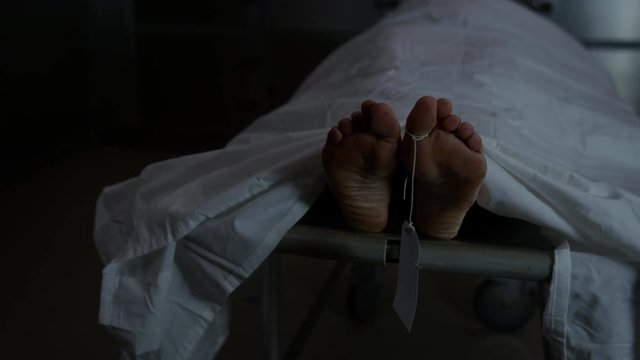 Body on a Gurney in the morgue