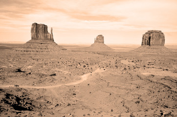 Monument Valley is a region of the Colorado Plateau characterized by a cluster of vast sandstone...