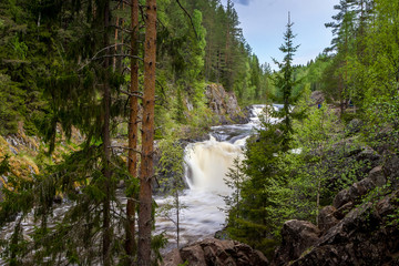 Kivach waterfall in Karelia, Russia