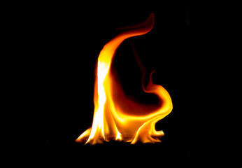 Letter G made of fire