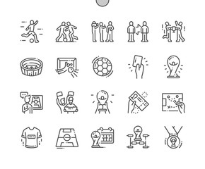 World Cup Well-crafted Pixel Perfect Vector Thin Line Icons 30 2x Grid for Web Graphics and Apps. Simple Minimal Pictogram