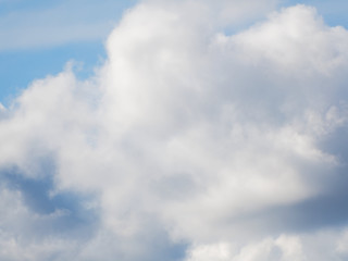 Cloud closeup. Cloud against the blue sky.