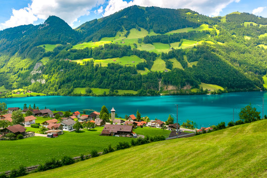 Swiss village Lungern, Switzerland