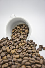coffee beans in a cup