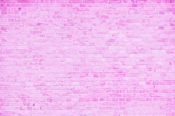 Simple grungy pink and white brick wall with light gray shades seamless pattern surface texture background. - 280484831