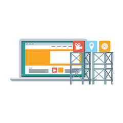 technology digital online modern cartoon