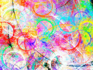 Fototapeta premium rainbow abstract fractal background 3d rendering illustration