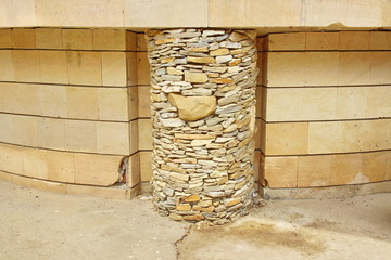 stone pillar natural rock stone limestone Sandstone texture background light