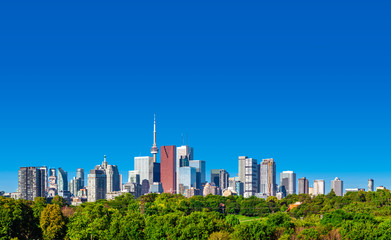 Toronto, Canada Skyline Looking West at Morning Sunrise