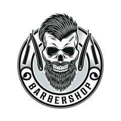 Vintage monogram logo for barbershop
