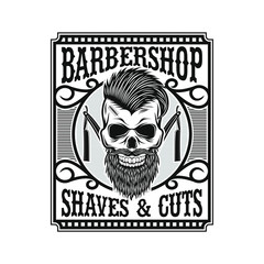 Vintage monogram logo for barbershop