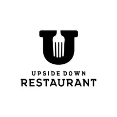 U letter and restaurant logo design inspiration
