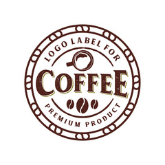 Vintage logo for coVintage logo for coffee product or cafe shopffee product or cafe shop
