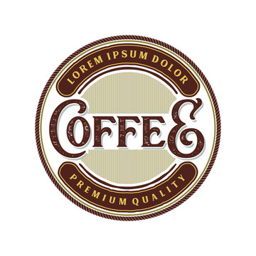 Vintage logo for coffee product or cafe shop