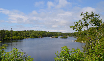 Summer in Nova Scotia: Beautiful Lake Along Lighthouse Route Near Halifax
