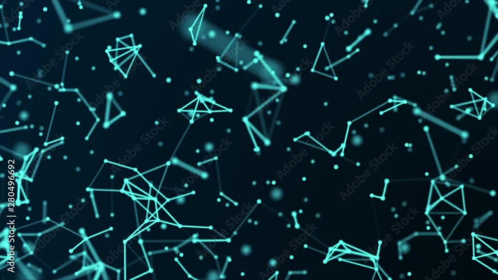 Poster Abstract Technology network connects cyber network and data connections of internet communication or social media animation background concept