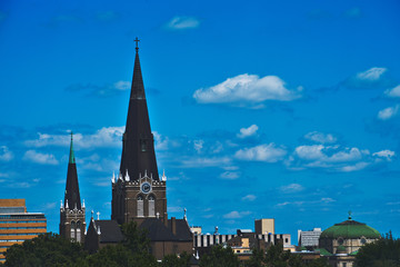 Obraz premium church steeple and sky in Tulsa 