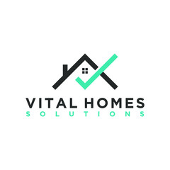 Real estate modern simple and clean logo design