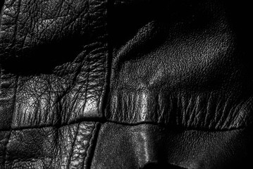 A details of leather jacket