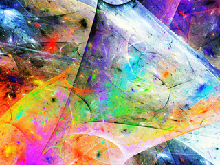 rainbow abstract fractal background 3d rendering illustration