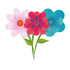 Naklejka premium flowers tropical spring floral cartoon