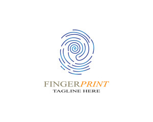 Fingerprint logo template vector icon