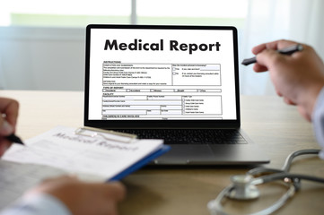 Medical records patient information Medical technology concept